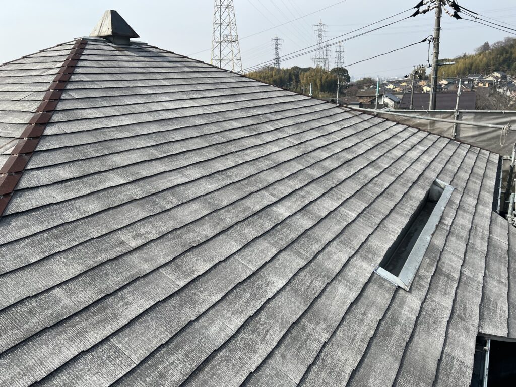 岡山北側の屋根高圧洗浄後
