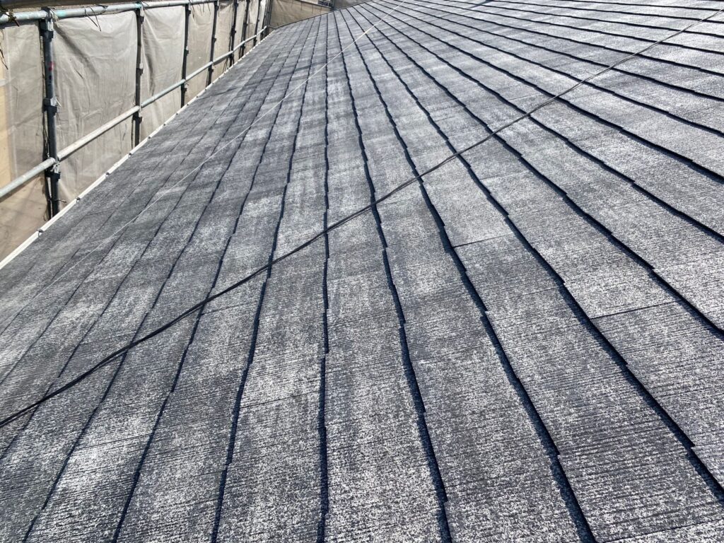 岡山市東区cアパート屋根塗装前の高圧洗浄後